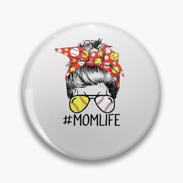 Artikelvorschau, Dy Mom Life Softball Baseball Muttertag Messy Bun Lustiges T-Shirt entworfen und verkauft von nuocmia1345.