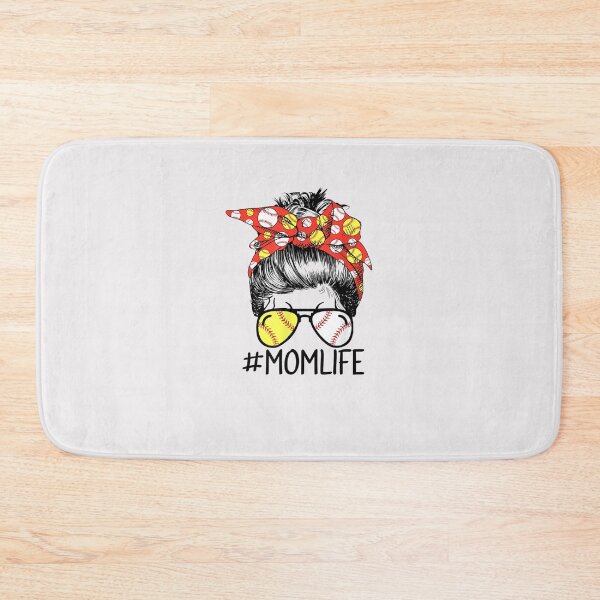 Item preview, Dy Mom Life Softball Baseball Mothers Day Messy Bun Funny T-Shirt designed and sold by nuocmia1345.