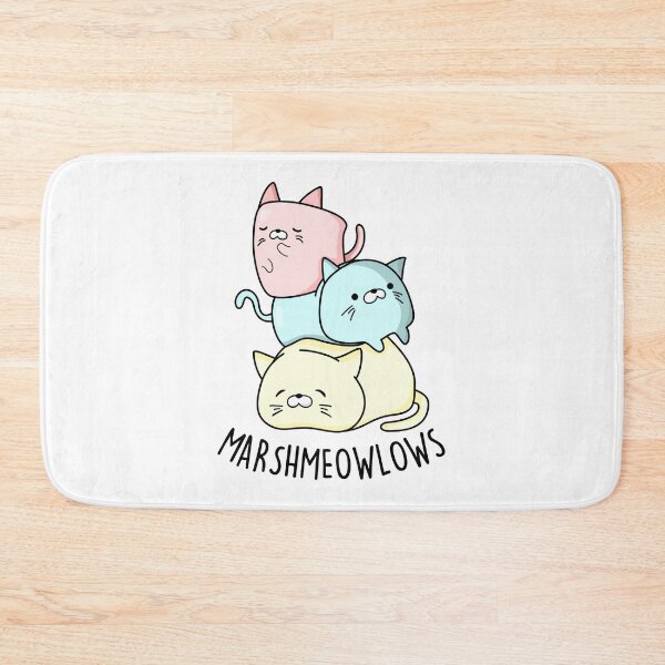 Item preview, Marsh-meow-lows Funny Cat Marshmallow Puns  designed and sold by punnybone.