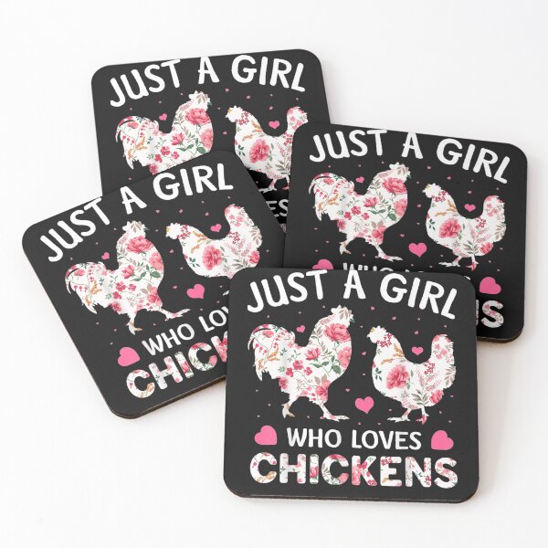 Item preview, Just a Girl Who Loves Chickens, Cute Chicken Flowers Farm T-Shirt designed and sold by nuocmia1345.