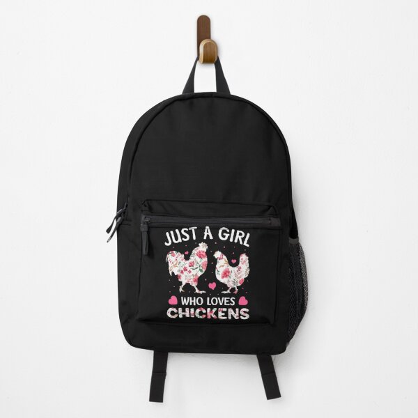 Item preview, Just a Girl Who Loves Chickens, Cute Chicken Flowers Farm T-Shirt designed and sold by nuocmia1345.