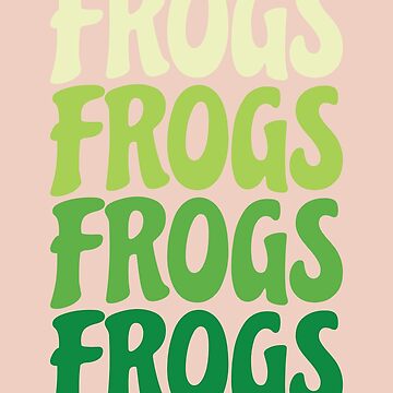 Artwork thumbnail, Repeating Frogs Text (Pink) by ElectricFangs