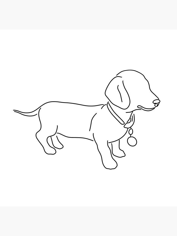 dachshund line art