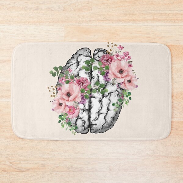 Item preview, Creative brain, Pink roses brain, human brain art, mental illness designed and sold by Collagedream.