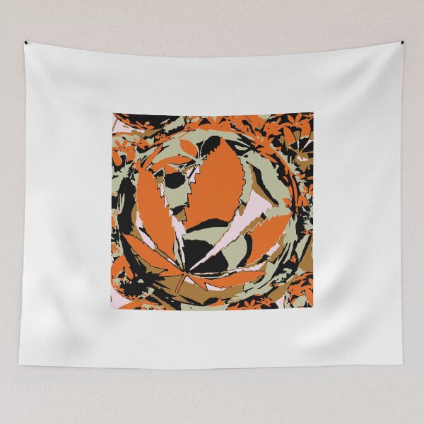 Aperçu de l'œuvre CANNABIS ORANGE SAVOR ABSTRACT DESIGN créée et vendue par WeedHighLife.
