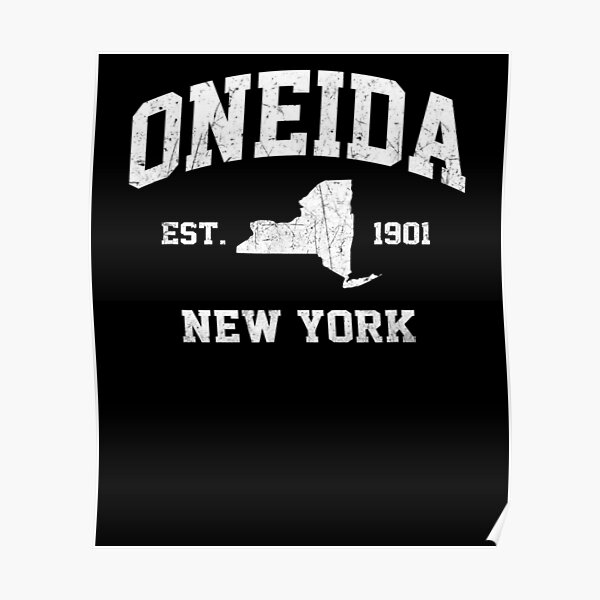 "Oneida New York Ny Vintage State Athletic Style " Poster for Sale by
