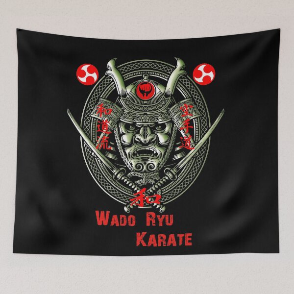 Item preview, Wado Ryu Karate Samurai Devil Spirit - Martial Arts Design designed and sold by Zanshin-Art.