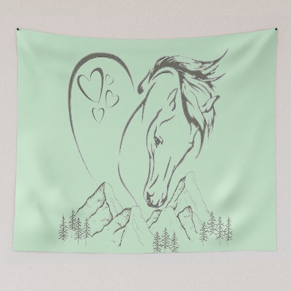 Item preview, Horse calvary  Aesthetic Design, Horse and Forest, for the Equestrian and Horse lover designed and sold by Adri Barnard.
