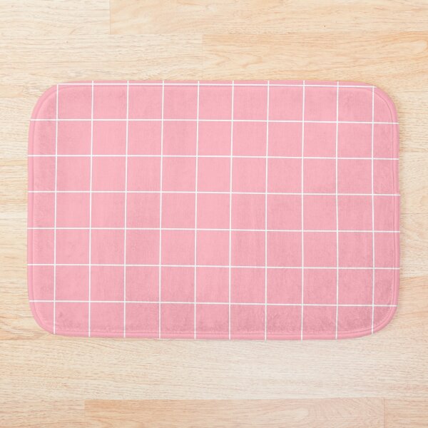Item preview, Pastel Pink White Grid Pattern designed and sold by Alicia-Lee.