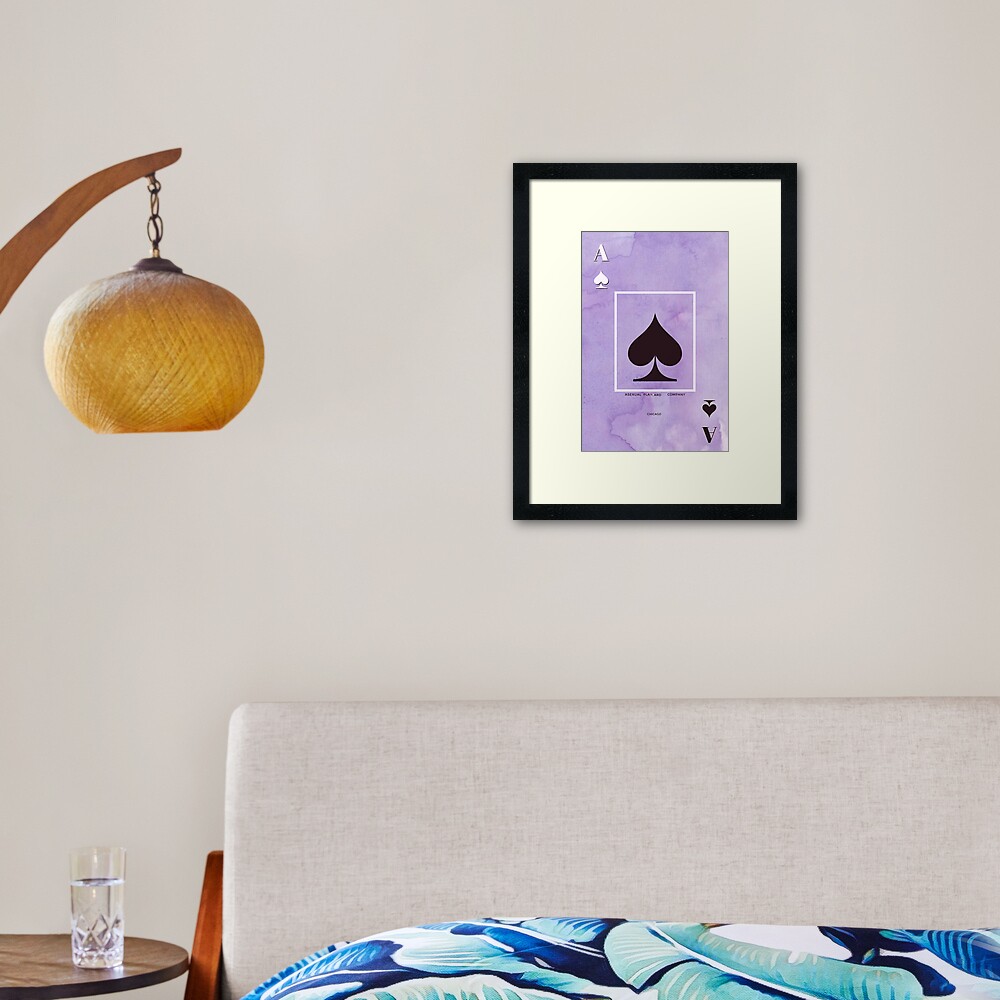 Asexual Ace Card Framed Art Print For Sale By Swiftie95 Redbubble 2936