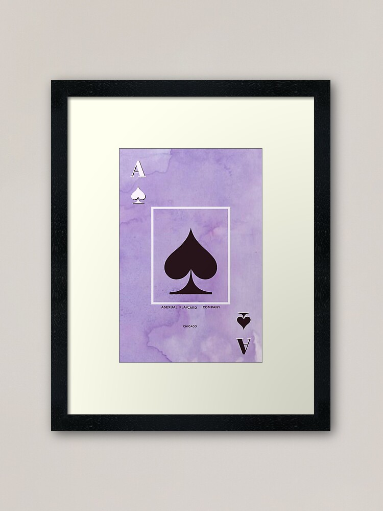Asexual Ace Card Framed Art Print For Sale By Swiftie95 Redbubble 6312