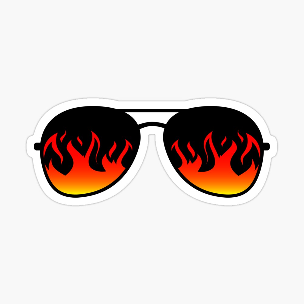 Sunglasses Fire Flames