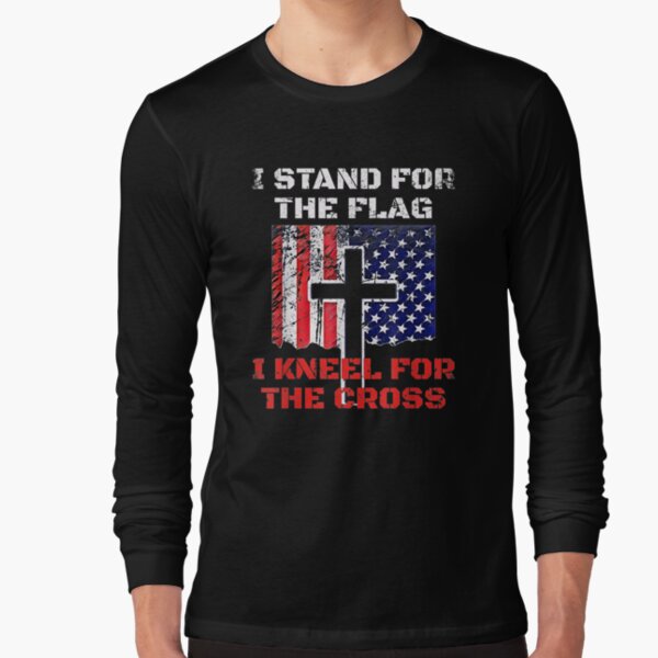 MLB Baseball Baltimore Orioles Stand For Flag Kneel For The Cross Shirt  Long Sleeve T-Shirt