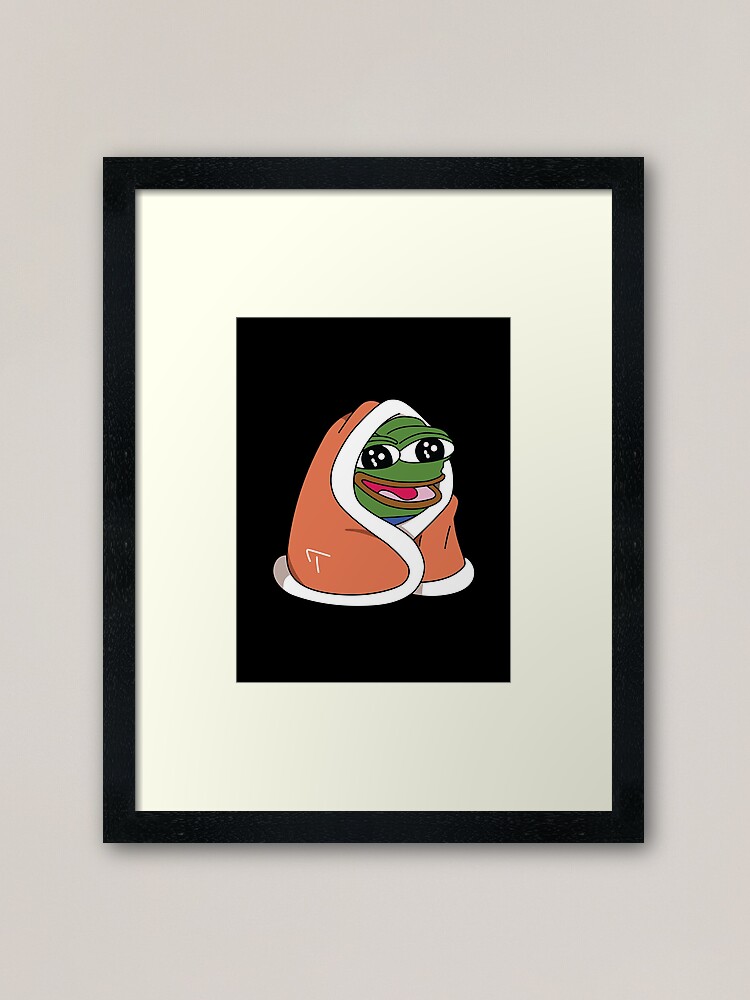Dark Poggers emote - peepo pepega twitch discord frog Art Board