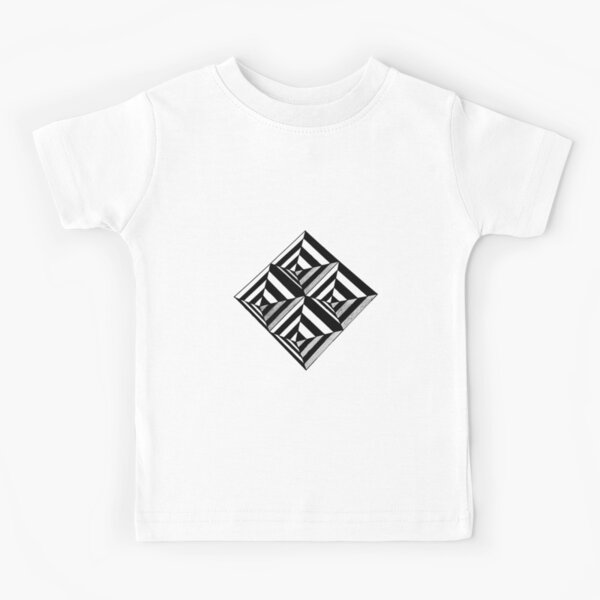 Diamond Shaped Optical Illusion Art Kids T-Shirt