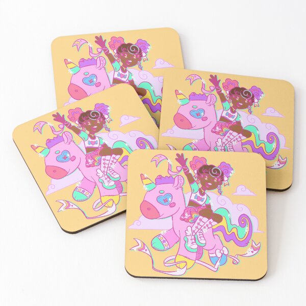 Item preview, Kira Kira Unicorn Dreams Rainbow Girl Illustration Transparent Version designed and sold by Sparklingdreamz.