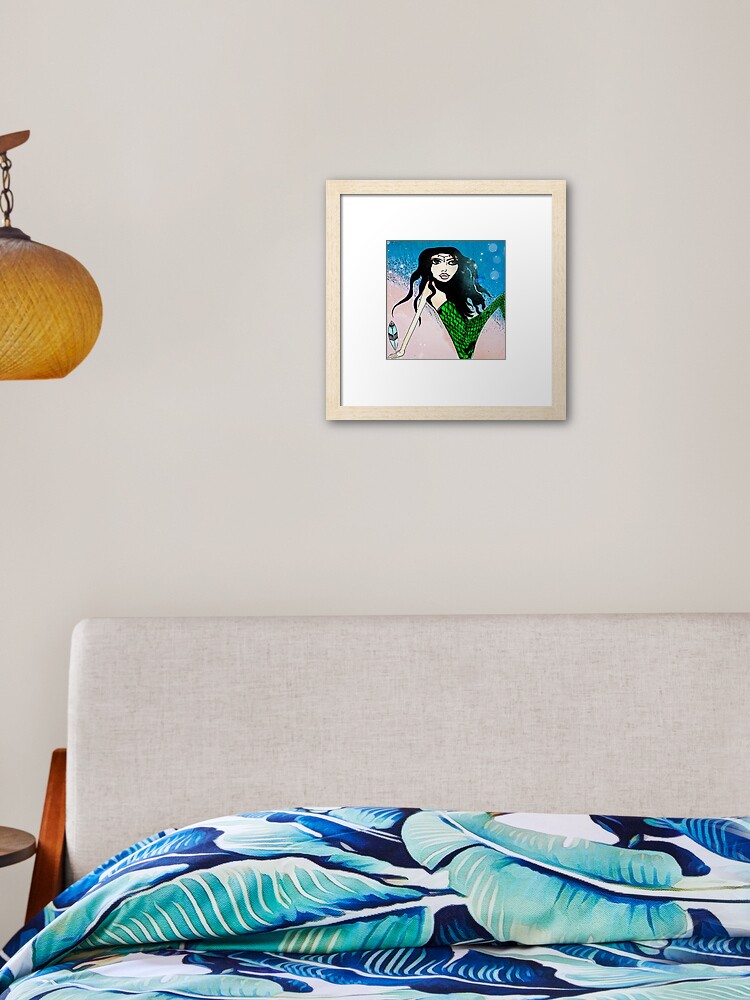 Thumbnail 2 of 7, Framed Art Print, Mermaid designed and sold by lesinfin.
