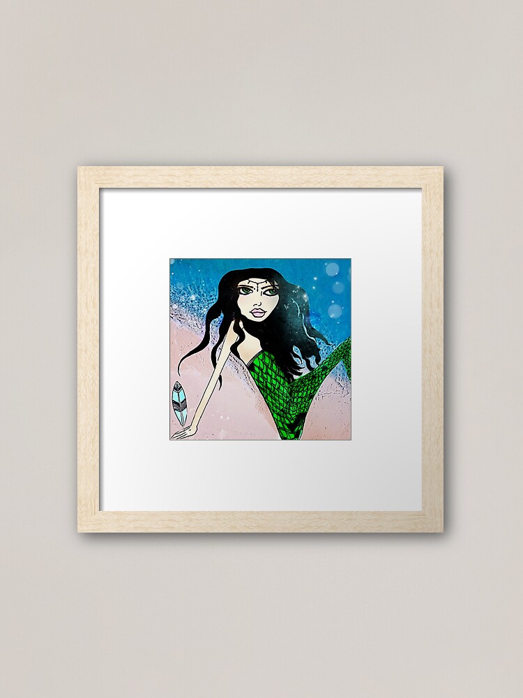 Thumbnail 1 of 7, Framed Art Print, Mermaid designed and sold by lesinfin.