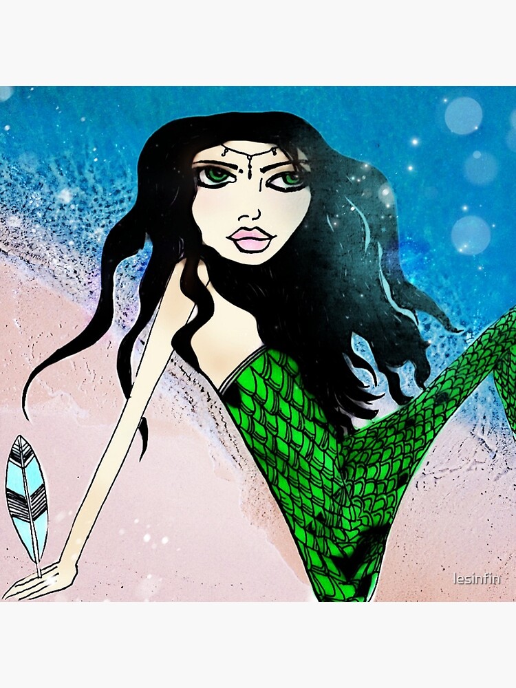 Thumbnail 7 of 7, Framed Art Print, Mermaid designed and sold by lesinfin.