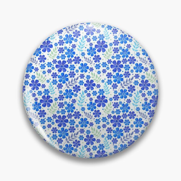 Item preview, Blue Watercolor Flowers designed and sold by KrisInStitches.