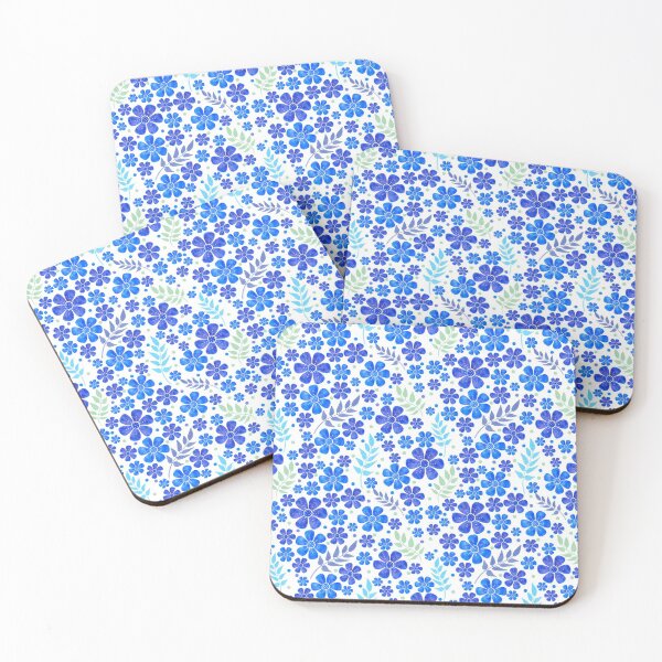 Item preview, Blue Watercolor Flowers designed and sold by KrisInStitches.