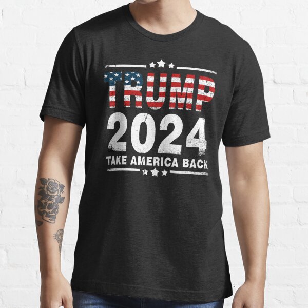 "Trump 2024 take america again republican american flag " Tshirt for