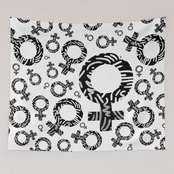 Item preview, venus symbol | female feminist intersectional demigirl | queer lesbian bisexual dark black gothic designed and sold by politeillusts.