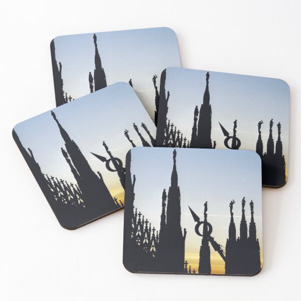 Item preview, Duomo di Milano - main cathedral of Milan. Roof detail at sunset. Lombardia, Italy designed and sold by Igor Pozdnyakov.