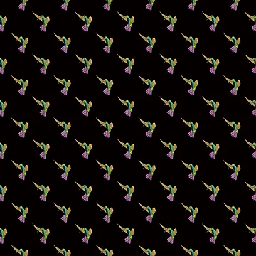 Artwork thumbnail, Hummingbird Pattern by Whynot123