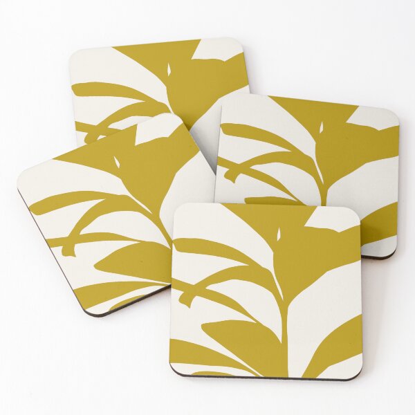 Item preview, Abstract plant artwork - Yellow designed and sold by BotanicalStudy.