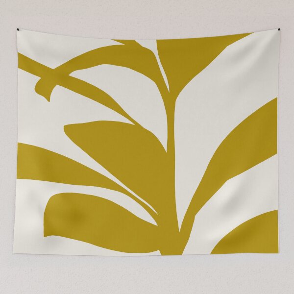 Item preview, Abstract plant artwork - Yellow designed and sold by BotanicalStudy.