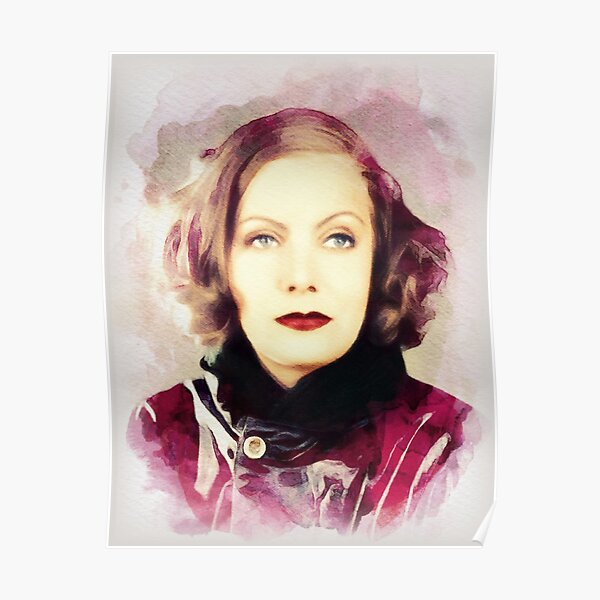 Greta Garbo Movie Legend Poster By Hollywoodize Redbubble