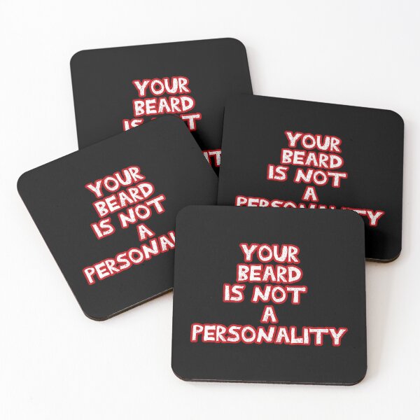 Item preview, Your beard is not a personality sarcastic red and white designed and sold by Captain-Jackson.