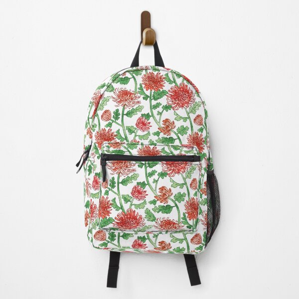 Item preview, Red Chrysanthemum Watercolor & Pen Pattern  designed and sold by TigaTiga.