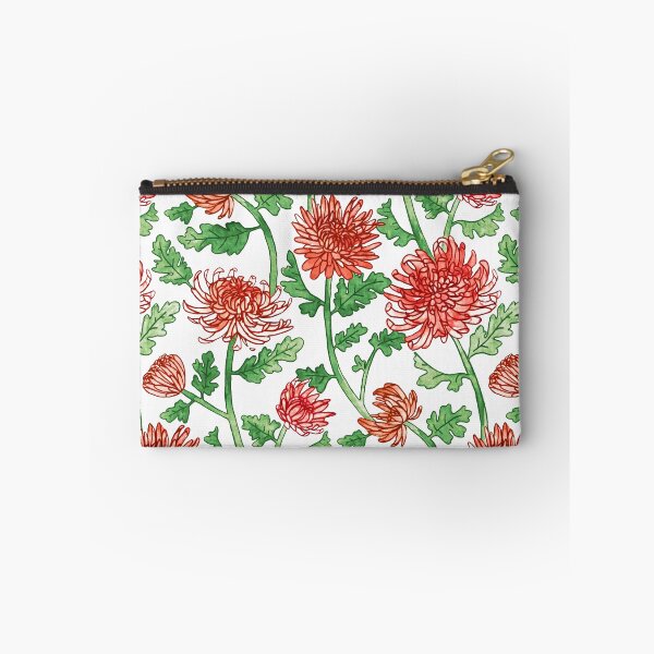 Item preview, Red Chrysanthemum Watercolor & Pen Pattern  designed and sold by TigaTiga.