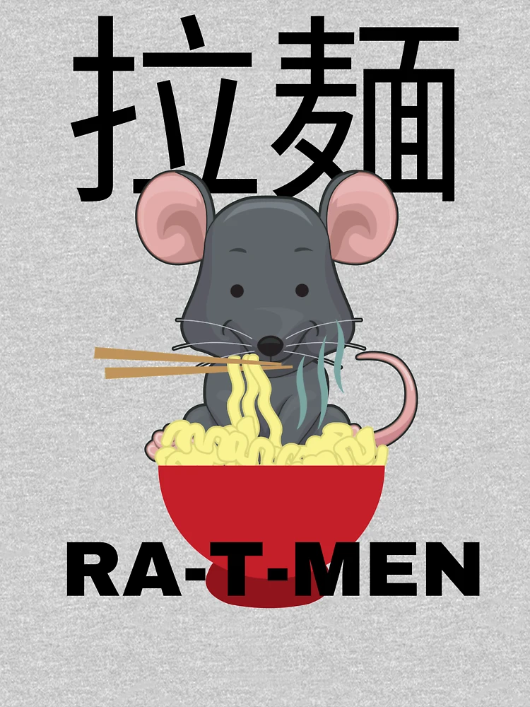 Imagen 6 de 6, Sudadera con capucha con la obra FELIZ RATA COMIENDO RAMEN, DIVERTIDA RATA RAMEN, LINDA RATA, diseñada y vendida por R B Chrystal.