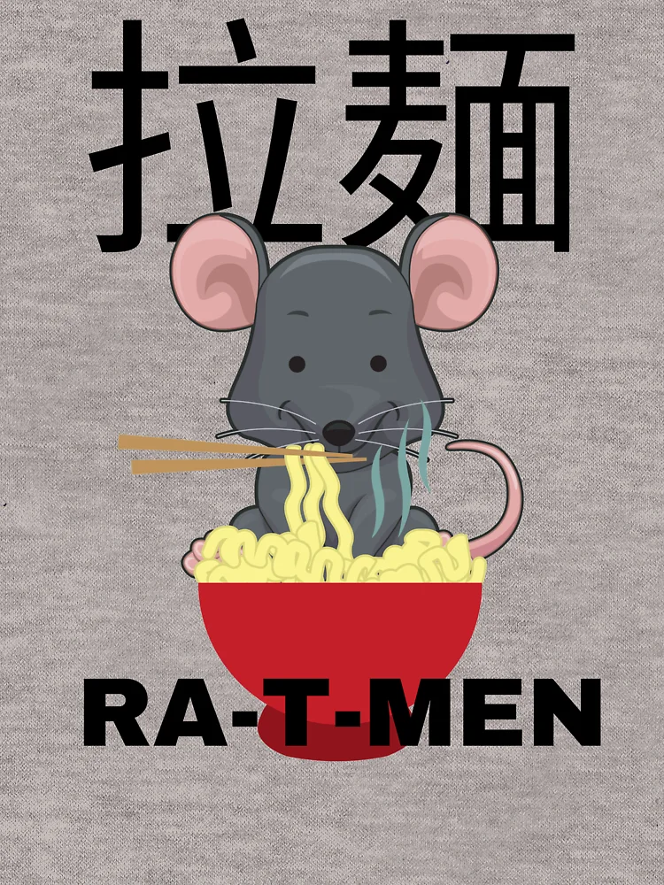 Imagen 6 de 6, Sudadera con capucha y cremallera con la obra FELIZ RATA COMIENDO RAMEN, DIVERTIDA RATA RAMEN, LINDA RATA, diseñada y vendida por R B Chrystal.
