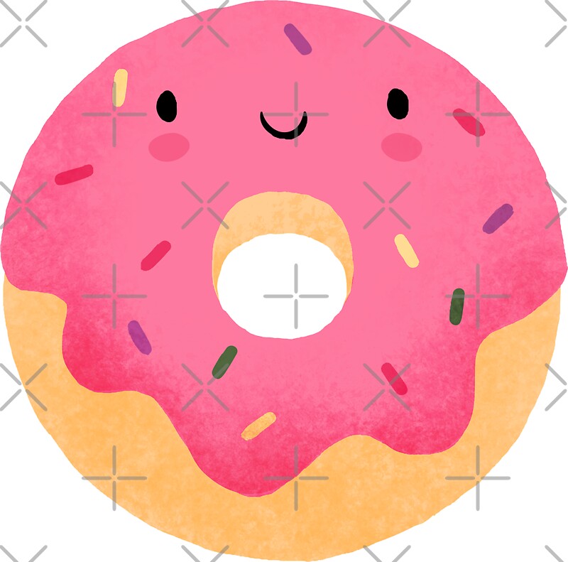 "Happy donut" Stickers by milkandcookies  Redbubble