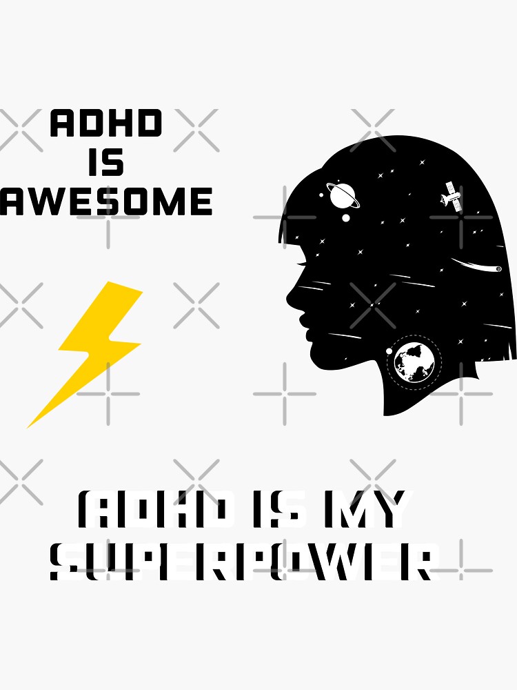 Thumbnail 3 of 3, Sticker, Adhd is my superpower sticker pack designed and sold by Fatamimosh.