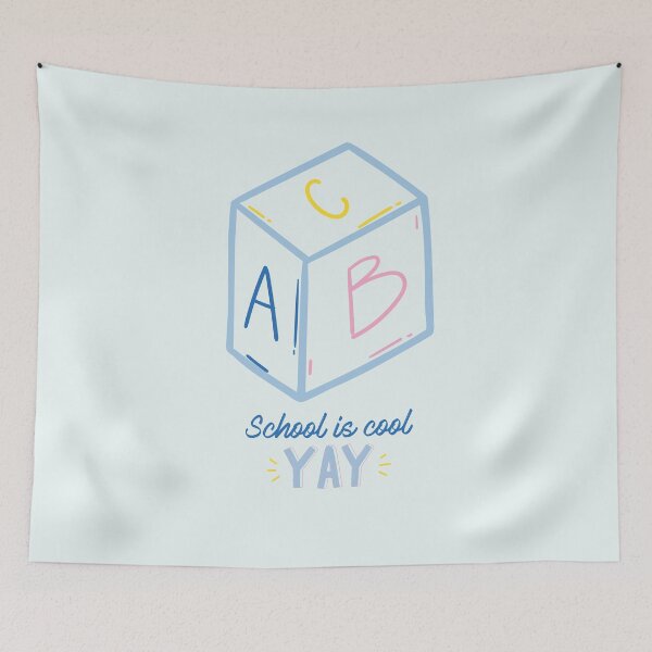 Item preview, School is cool yay!! Learning alphabet  designed and sold by riccagarden.