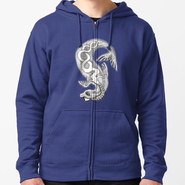 diffused blue hoodie