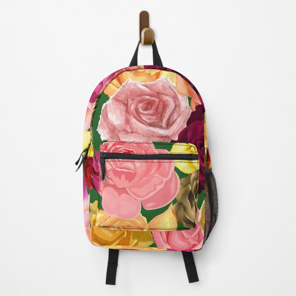 Item preview, Roses, pink, red, flowers on green design designed and sold by NymphWareroom.