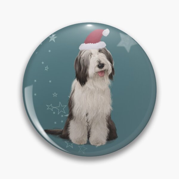 Item preview, The Christmas Bearded Collie Dog designed and sold by Elspeth Rose Design.