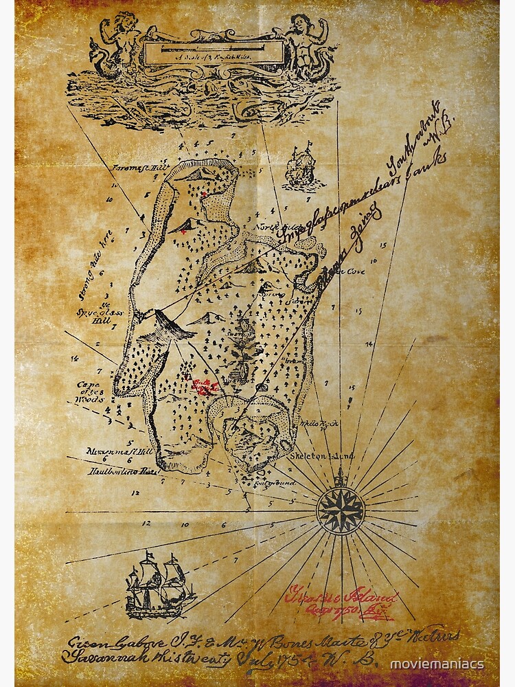 "Treasure Island Map" Photographic Print by moviemaniacs | Redbubble
