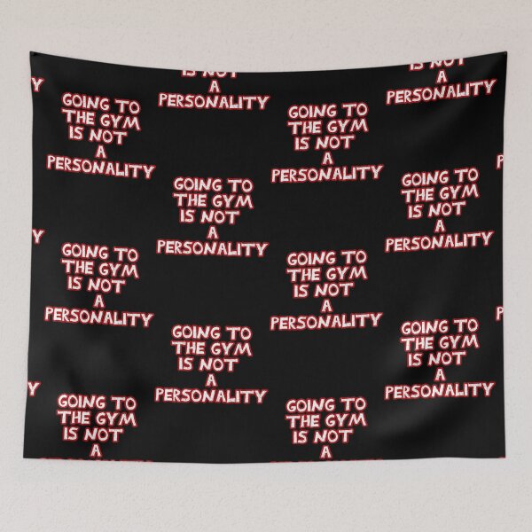 Item preview, Going to the gym is not a personality sarcastic White and Red designed and sold by Captain-Jackson.