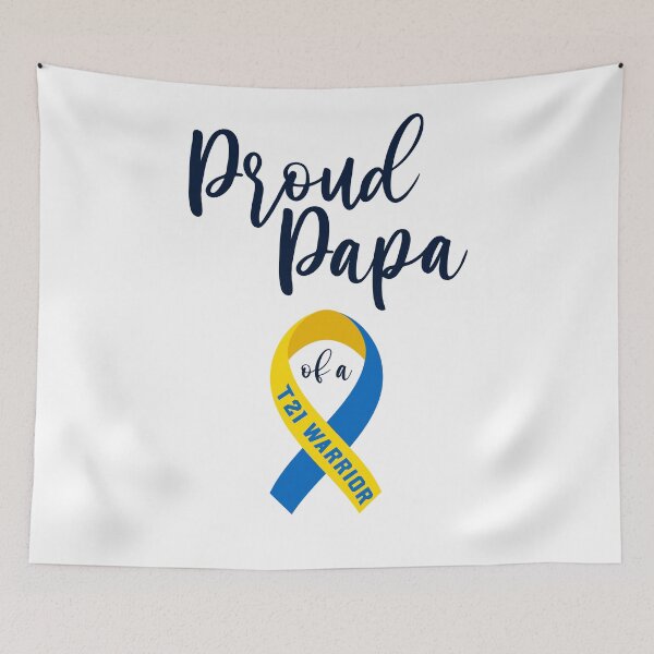 Item preview, Proud Papa of a down syndrome warrior, down syndrome awareness products for Fathers. designed and sold by AnsDesigns.