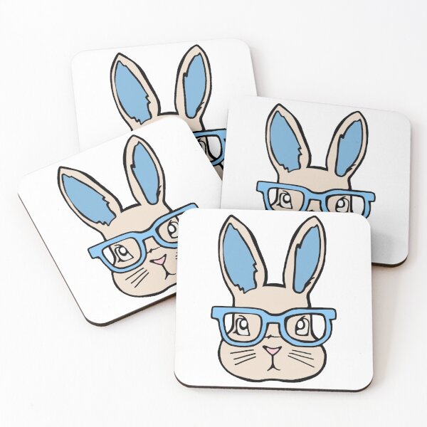 Item preview, bunny with glasses, super adorable and cute design  designed and sold by Barolina.