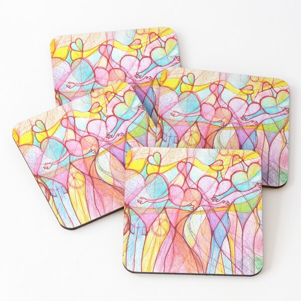 Item preview, Neuroart, Abstract colorful hugging hearts designed and sold by VikitaSolomakha.