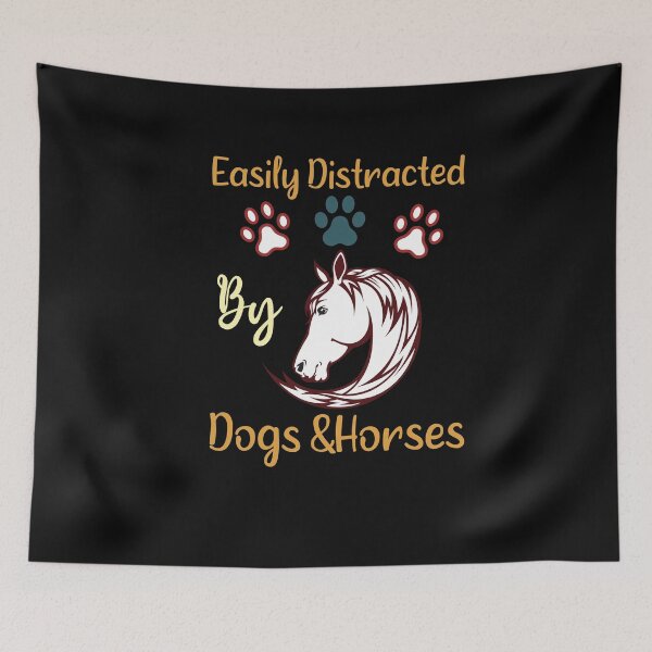 Item preview, Easily Distracted By Dogs and Horses designed and sold by LANANIL.