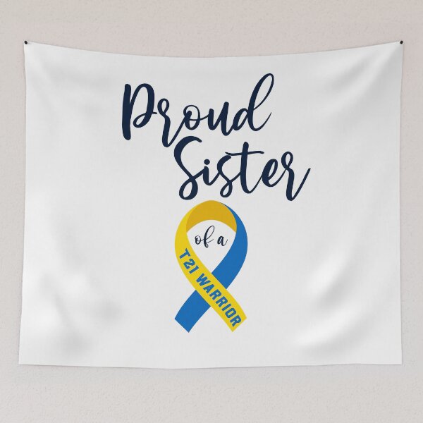 Item preview, Proud Sister of a down syndrome warrior, down syndrome awareness products for Sister. designed and sold by AnsDesigns.